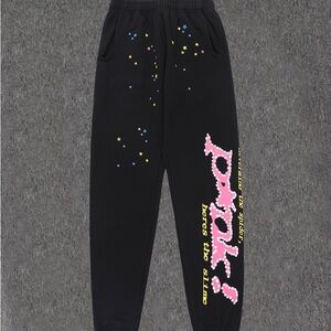 Black and Pink Spider Joggers